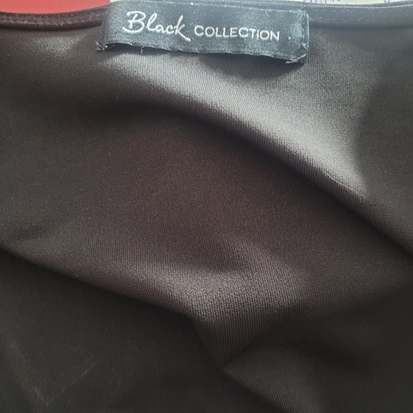 Black Collection Faux Wrap Cropped Bell Sleeve Top S - Picture 7 of 8
